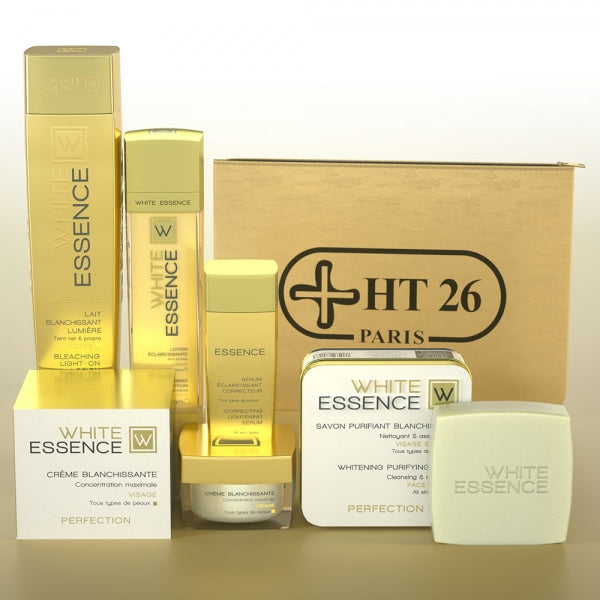 HT26 WHITE ESSENCE - KIT Deluxe Safe Lightening & hyperpigmentation, Lightens spots Body Lotion - HT26.CA : Scientists Devoted to Black Beauty