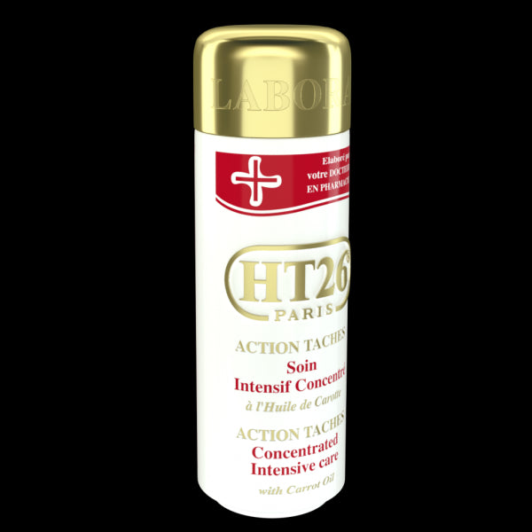 HT26 PARIS - Intensive Concentrated body lotion with carrot oil (GOLD): unify complexion ,relieve dryness. / Lait action taches à l'huile de carotte - HT26.CA : Scientists Devoted to Black Beauty