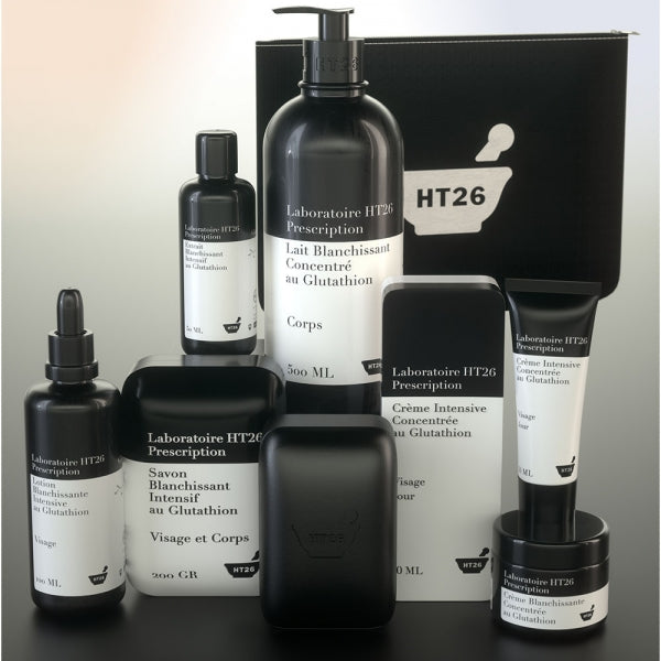 HT26 Prescription Box: treats stains and slows skin aging.   a natural, safe-brightening ingredient.
