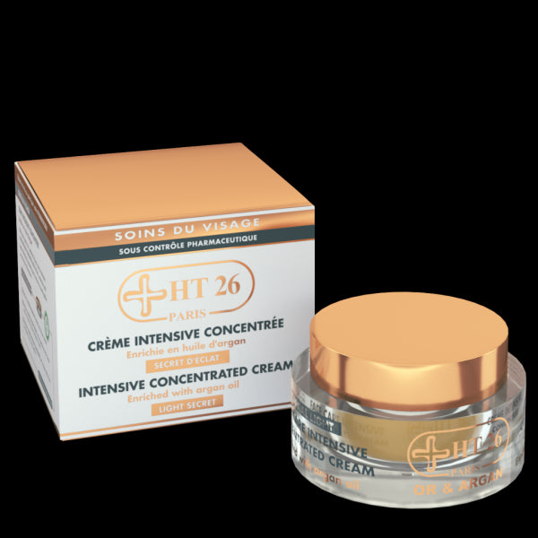 HT26 PARIS - Intensive Concentrated Cream Gold & Argan Face Cream, Clean the dark areas and evens skin tone - HT26.CA : Scientists Devoted to Black Beauty