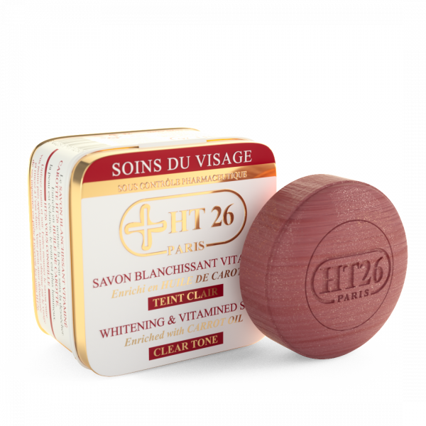 HT26 PARIS Savon Eclaircissant Carotte  - Donne un teint plus clair- Pain de 150 gr