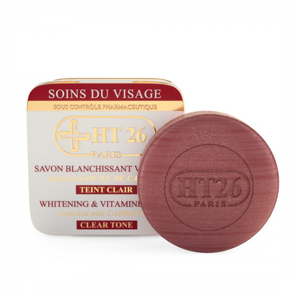 HT26 PARIS Savon Eclaircissant Carotte  - Donne un teint plus clair- Pain de 150 gr